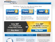 Tablet Screenshot of professionalprivacypolicy.com